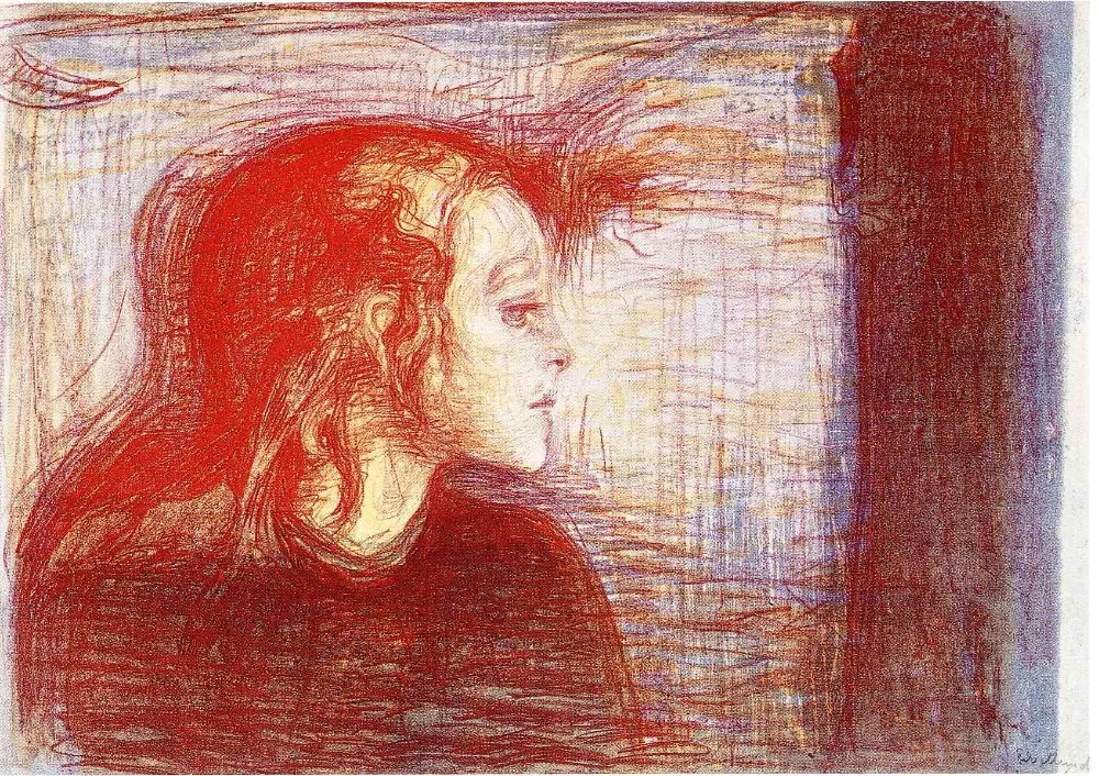 Картина маслом Размножение на льняном холсте the-sick-child-ii-1896 Edvard Munch 100% ручная