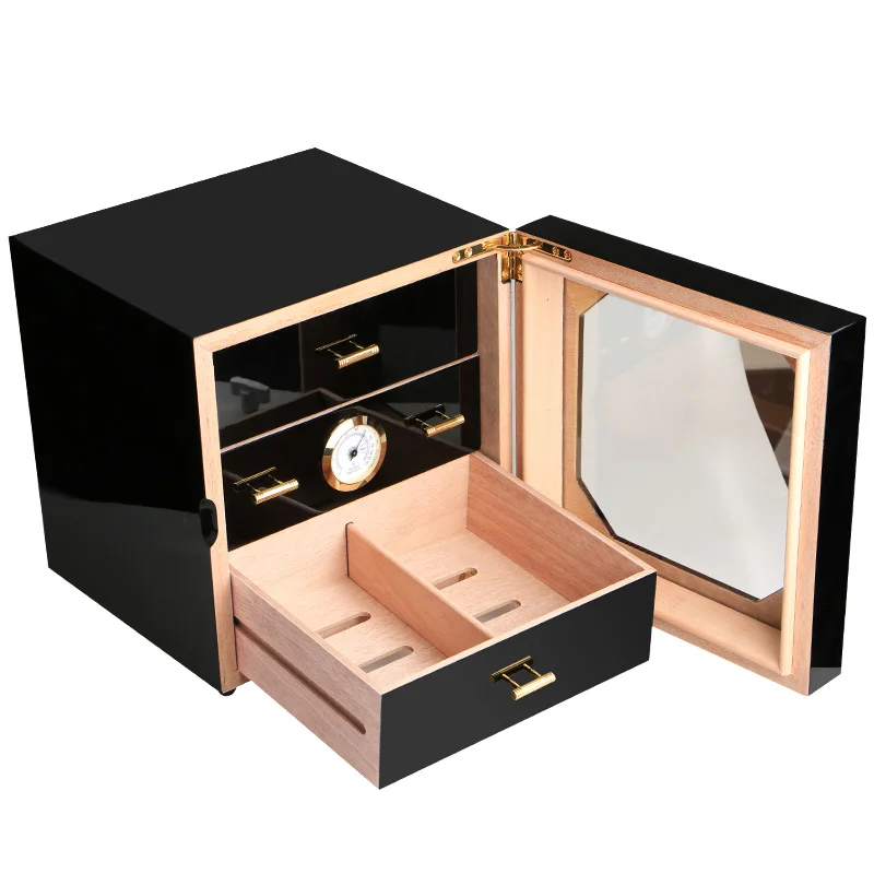 Дерево кедра с подкладкой Humidor 3 ящика для COHIBA сигары увлажняющая коробка HH-1005B |
