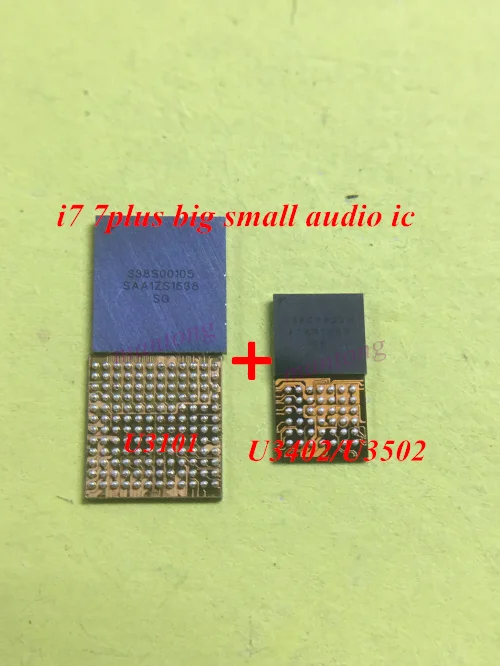 5 пар (10 шт.) для iphone 7 7plus маленький аудио кодек ic чип U3402 U3502 + большой основной U3101