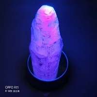 coloured lantern Натуральный хрусталь камень Кварцевый Минеральный селенит лампы целебные очищающие воздушные камни и минералы образец+ фонарь - Цвет: coloured lantern