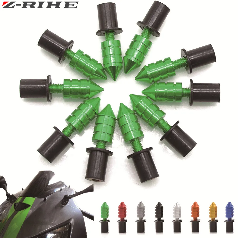 for Kawasaki Z1000SX ER6N Motorcycle Windscreen Spike M5 Bolts Well Nuts For ER-6F ER-6N NINJA 400R 650R Z125 Z250 Z800 | Автомобили и