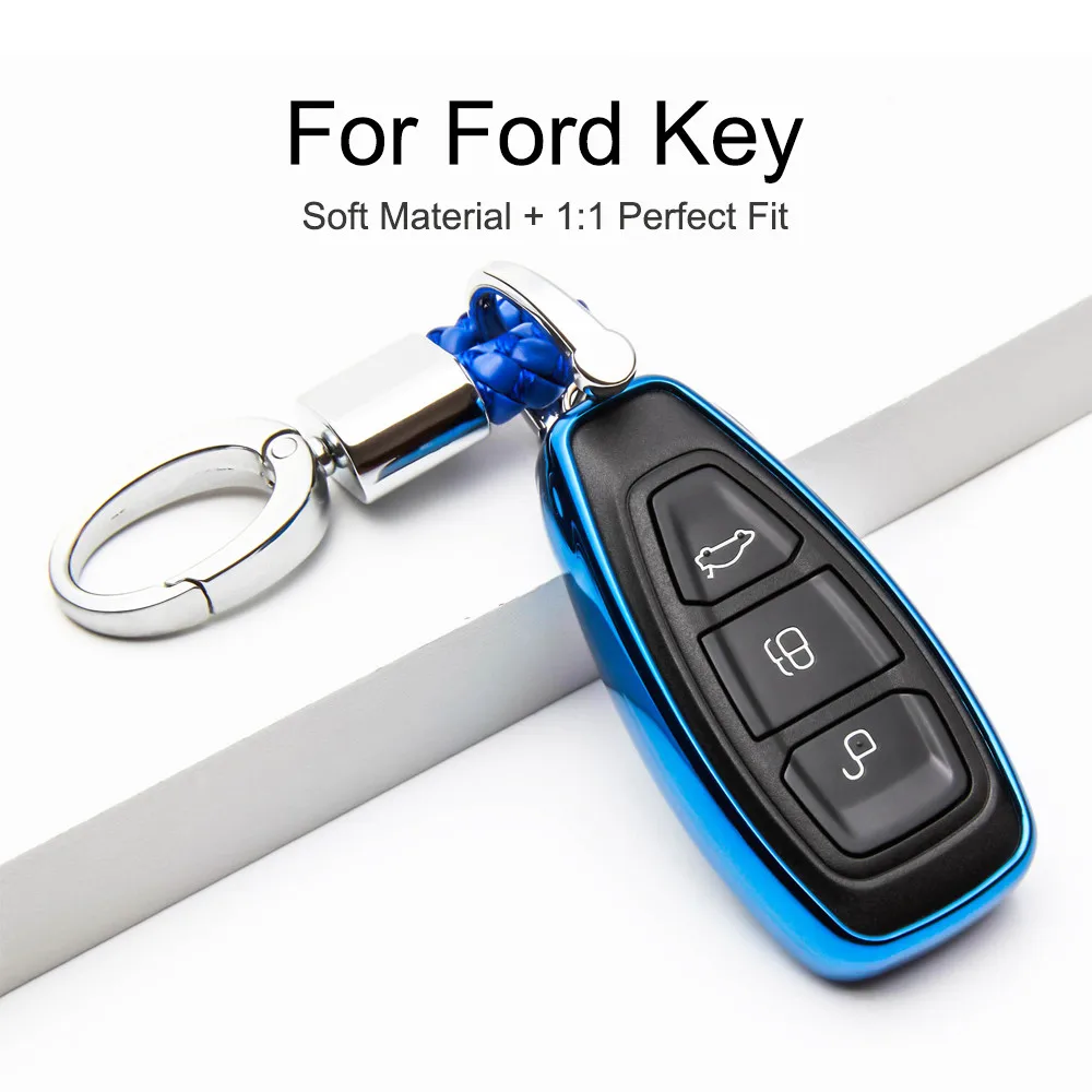 KUKAKEY ТПУ чехол для ключа защитный Ford Focus 3 4 MK3 MK4 Mondeo Ecosport Kuga Fiesta автомобильного