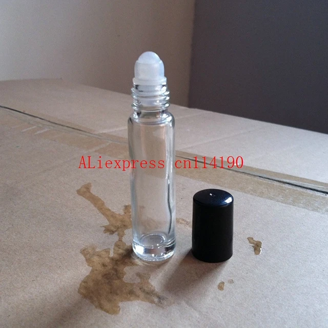 

Абсолютно новые 100 шт./лот 10 мл прозрачное толстое стекло рулон эфирных масел флаконы духов с шариком из нержавеющей стали