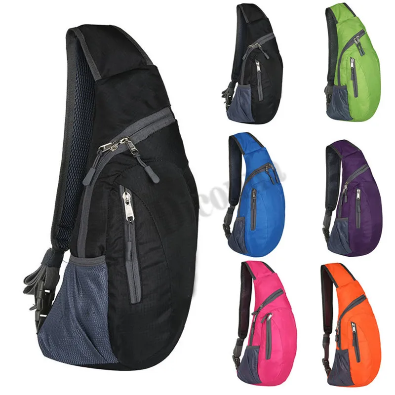 

Hot Selling Unisex Outdoor Casual Bicycle Running 6 Color Crossbody Sling Bag Shoulder Bag Sports Chest Backpack