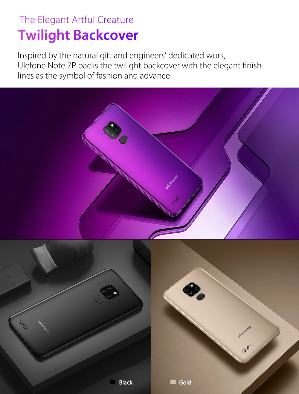 Ulefone Note 7 Plus Android 9,0 3 ГБ 32 ГБ мобильный телефон 6,1 дюймов 8MP камера 1080 P 4G LTE лицо разблокировка отпечатков пальцев ID смартфон