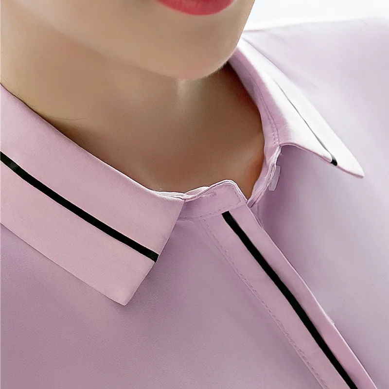 Блузка женская шифоновая с коротким рукавом модная формальная приталенная