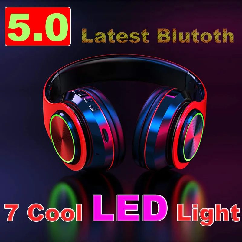 Беспроводные Bluetooth Складные стерео наушники проводные гарнитуры с