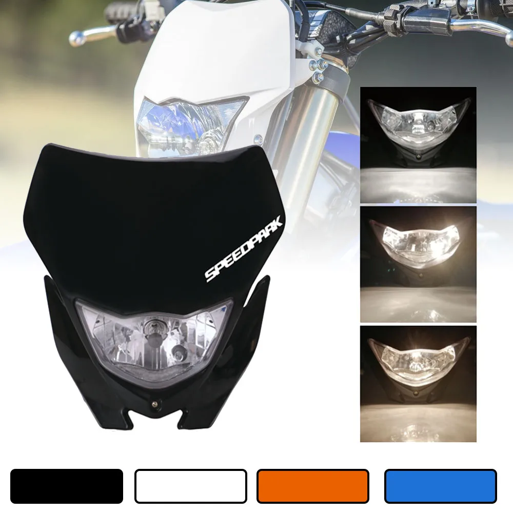 Мотоцикл H4 фара для Yamaha Honda WR 450 250 YZ TTR Enduro Supermoto Байк фары для мотокросса обтекатель