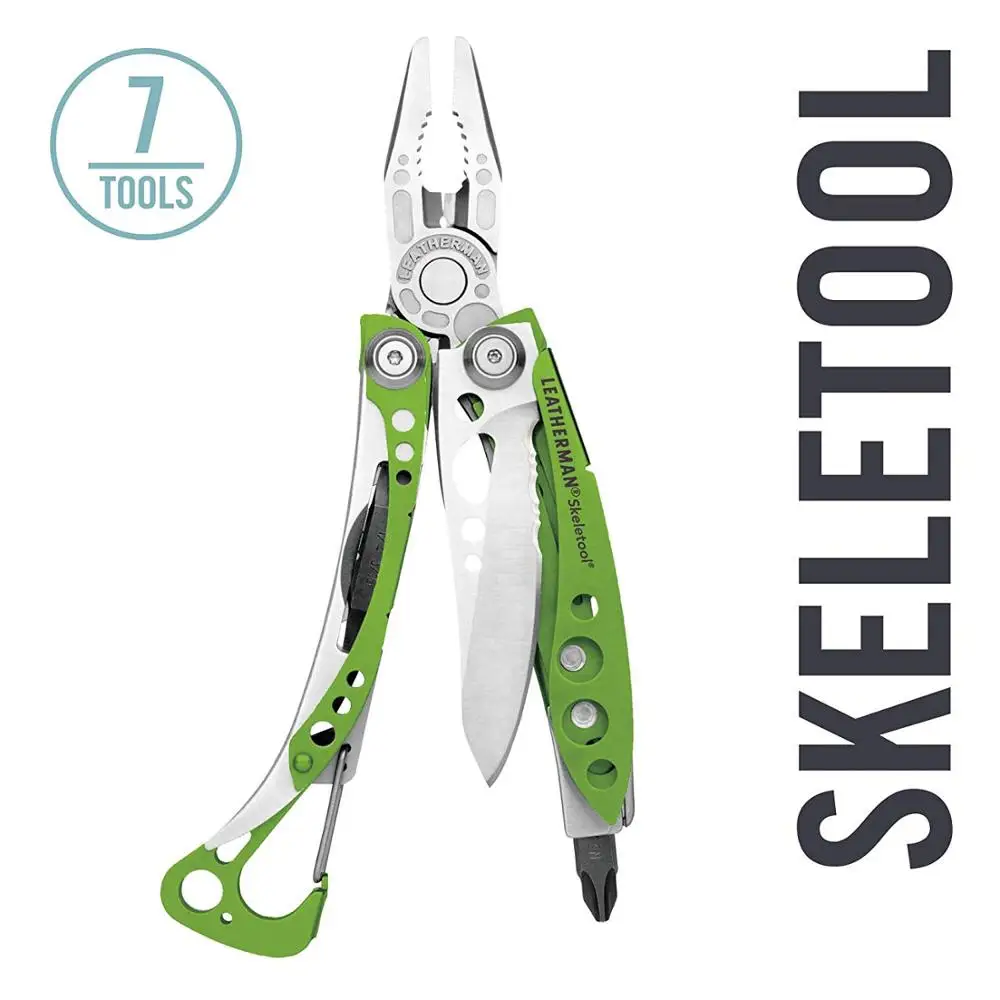 Green LEATHERMAN-skelecool легкий Мультитул с комбинированным ножом и открывалкой для бутылок XS/SX/CX/RX - Цвет: Green