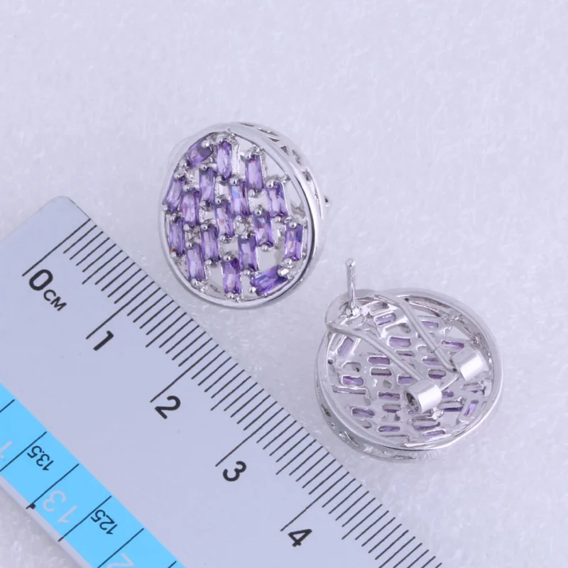 Круглые серьги-клипсы серебряного цвета с изысканными фотоэлементами модные