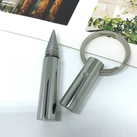 a pen with a ring 1 шт. Beta Inkless металлическая карманная гелевая ручка металлическая нержавеющая сталь скользящая мини-ручка в качестве креативного подарка 2 вида конструкций для опций 40 г - Цвет: a pen with a ring