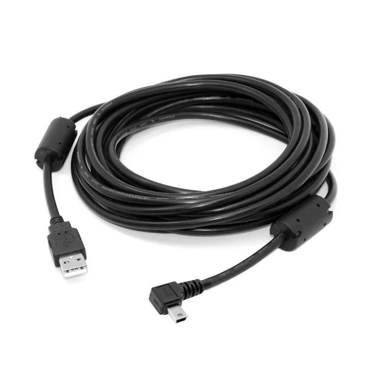 

Mini USB B Type 5pin Male Left Angled 90 Degree to USB 2.0 Male Data Cable with Ferrite 25CM 50cm 180cm 300cm 500cm