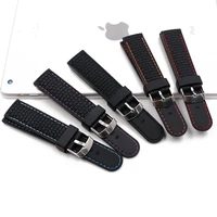 mens silicone strap buckle 22mm watch accessories outdoor sports waterproof and sweat proof suture rubber strap watch band