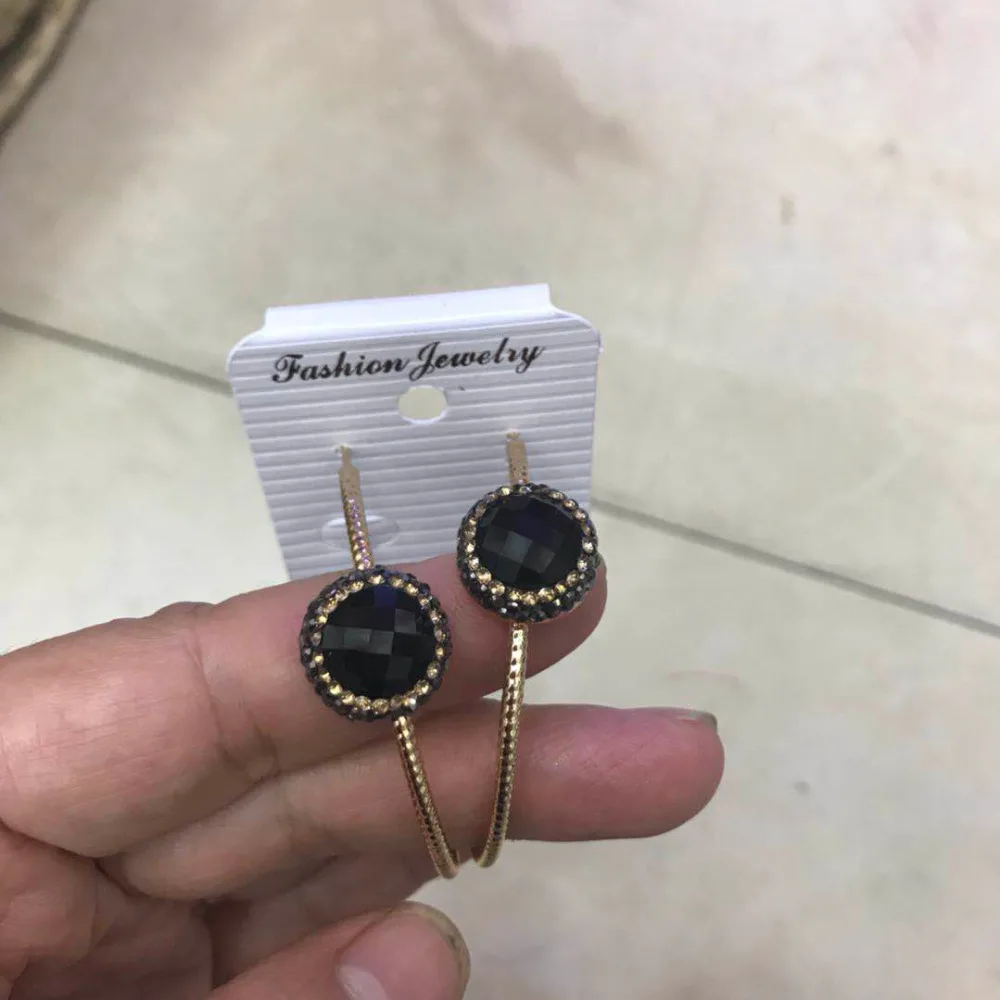 Граненые бирюзовые синие винтажные Зеленые Черные Кристальные паве черные