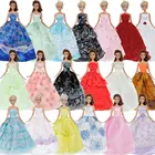 Свадебное платье принцессы 10 шт., вечернее платье, модная одежда смешанных стилей, одежда высокого качества для куклы Барби, аксессуары