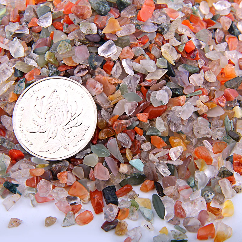 

50g 3-4mm Natural Mixed Colorful Quartz Crystal Stone Healing Gem Garden Decoration Patio Ornament Gravel gem stone handmade diy
