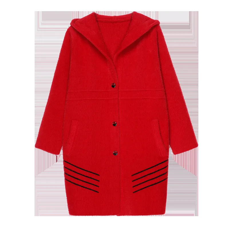 JANELUXURY Brand Women's Thicken Hooded Coat 2019 Autumn Winter New Hit Color Striped Casual Single-breasted Outerwear | Женская