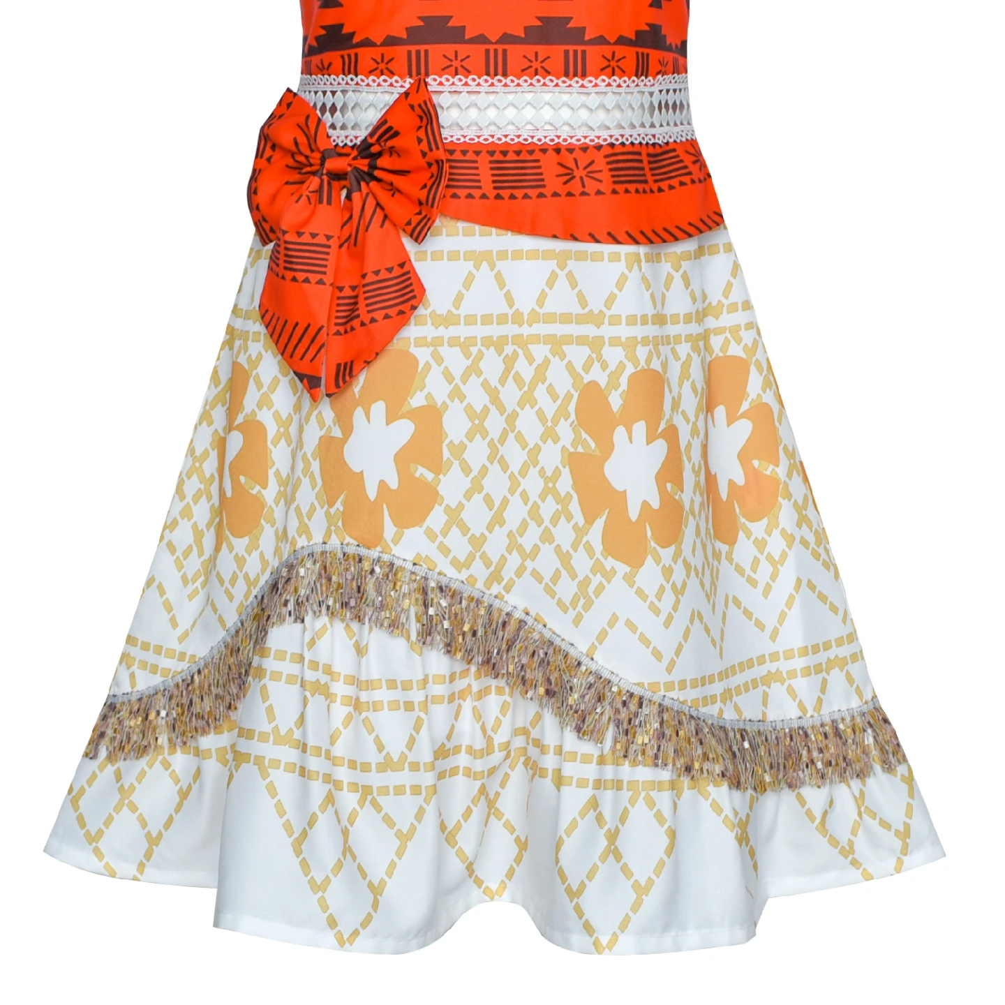 Sunny Fashion платья для девочек Цветок Девушка Платье Моана Костюм Мультфильм Косплей