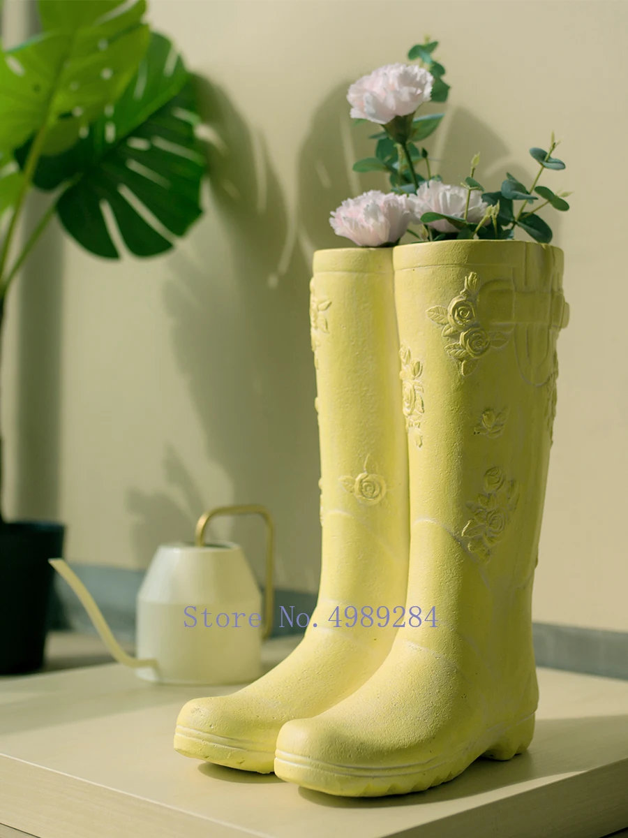 Креативная полка для хранения зонтиков дождевые сапоги цветочный горшок цветок