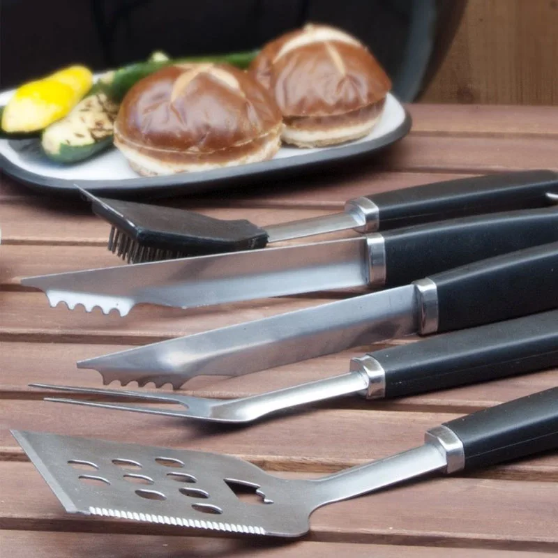 

Stainless Steel BBQ Tool set w/PP Handle Barbecue Grilling Tool (Spatula Fork Tong Basting Brush Grill Brush) Party gift