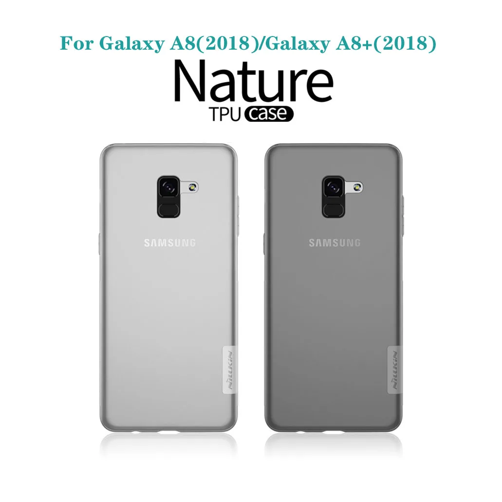Чехол Nillkin Nature для Samsung Galaxy A8 + 2018 прозрачный мягкий силиконовый чехол из ТПУ Plus