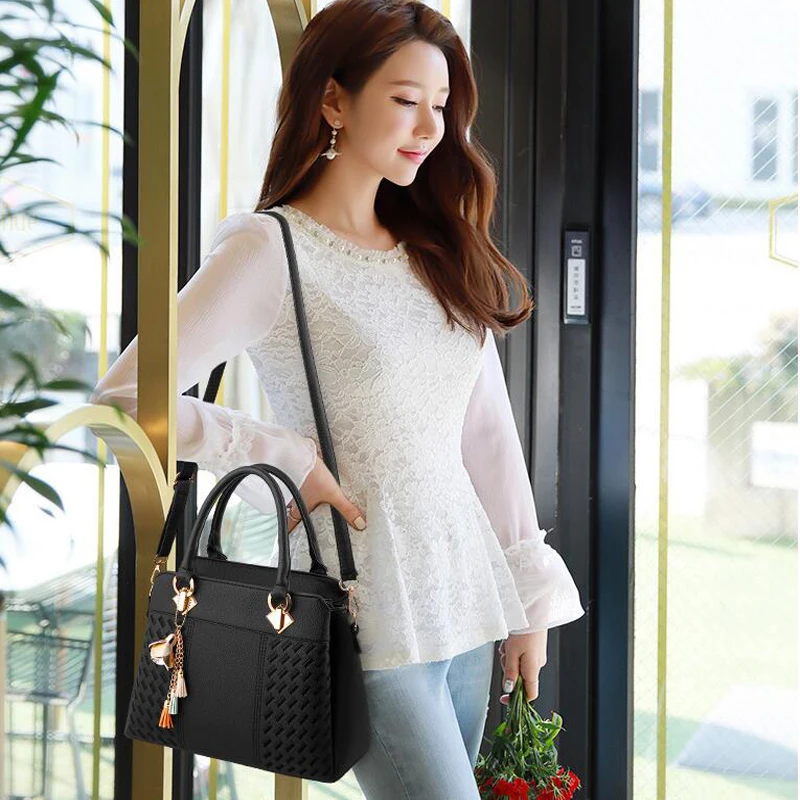 Классическая Дамская сумочка HTF014 модная дамская на ремне через плечо Женский