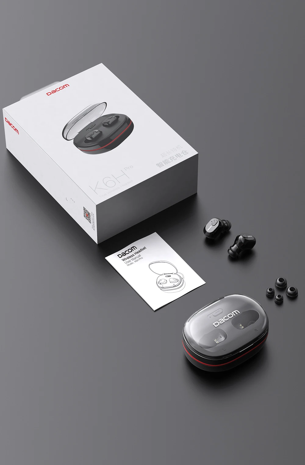 Новинка Dacom K6H Pro Bluetooth 5,0 наушники беспроводные наушники Близнецы наушники TWS настоящие Мини Гарнитуры 1100 мАч PK i30 Tws для телефона