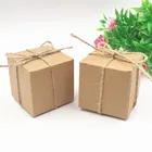 5x5x5 см подарочные коробки из крафт-бумаги, коробки для конфет, товары для вечевечерние, подарочные коробки с веревкой 20 шт.