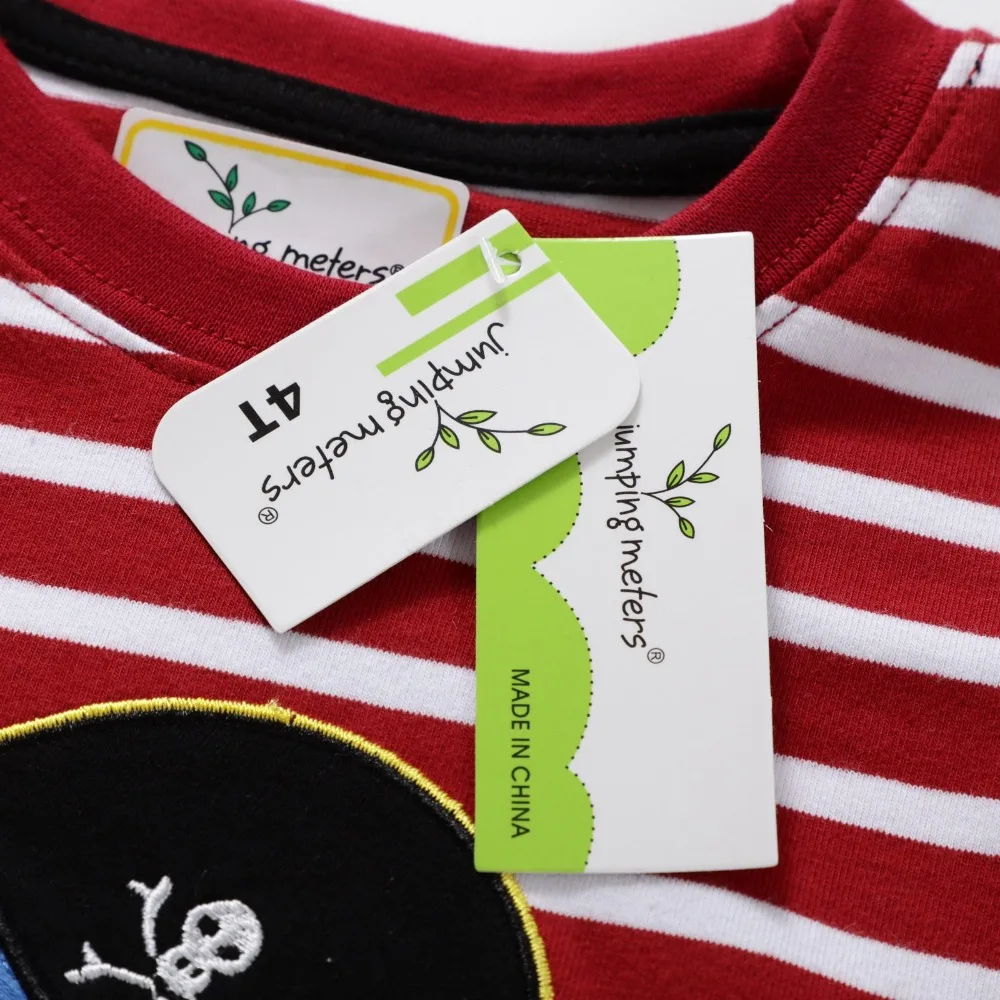 New Brand Summer 2-7 year baby Kids boys Girls cartoon Stripe Parrot Pirate Short O-neck Quality Cotton t-shirts Tops shirt