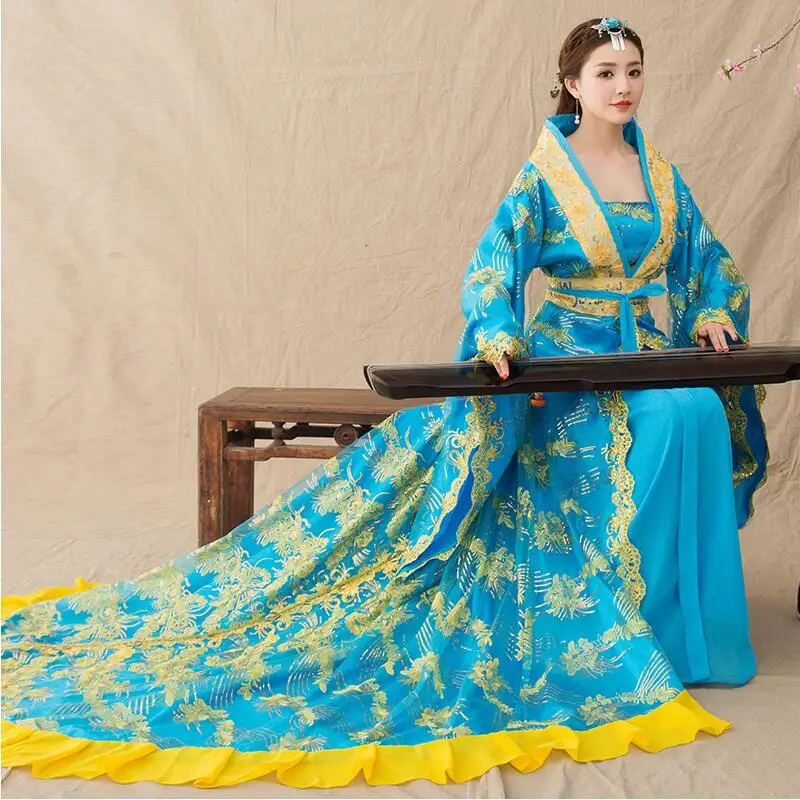 

Женская обувь для костюмированной вечеринки костюм феи Hanfu одежда Китайский традиционный Древний платье танцевальная одежда для сцены кос...