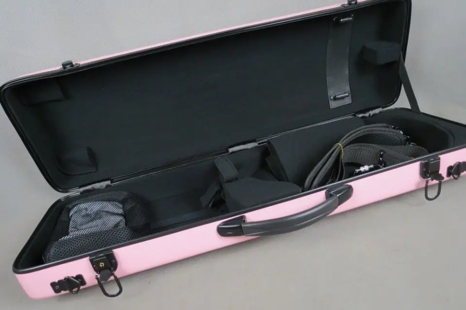 Красивый чехол для скрипки розового цвета Прочный твердый стекловолокно 4/4|case