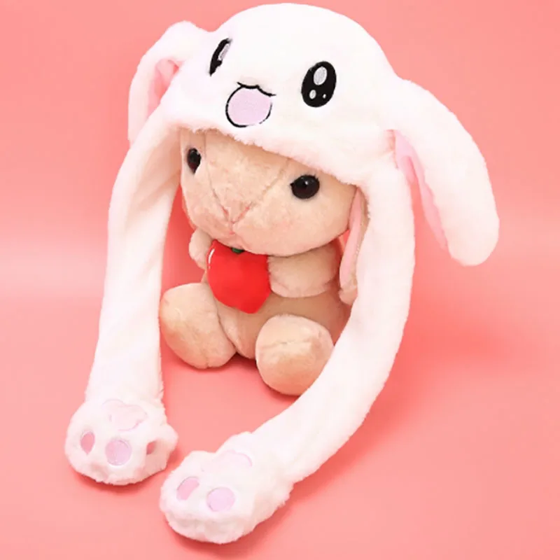 

New Style Attractive Kids Cuddly Moving Ear Rabbit Hat Dance Plush Toy For Gift