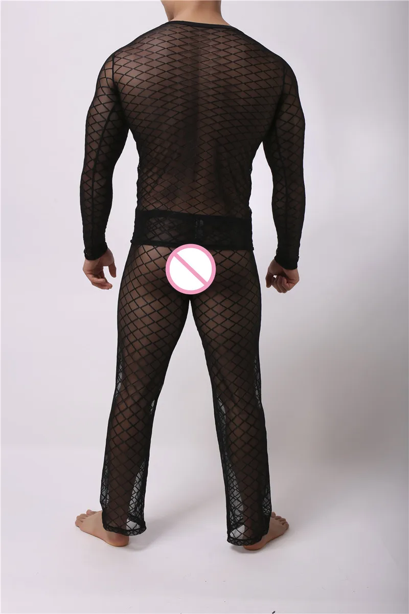 Top quality Long Johns Underwear Men Tops Pants Sets Compression Finish Net Quick Drying Underwear Men Cothing Set Long Johns