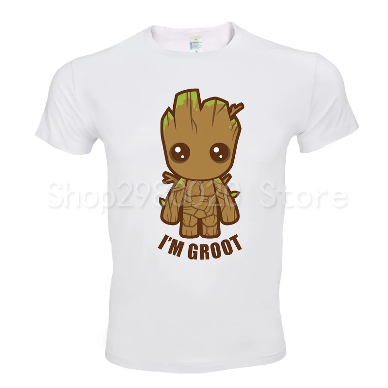 Новинка 2018 Мужская футболка Guardians of the Galaxy 2 летняя забавная с Аниме pop groot I AM GROOT