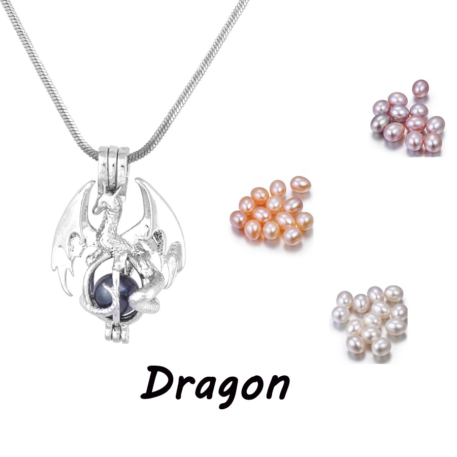 Смешанные стили клетка кулон с натуральным жемчугом