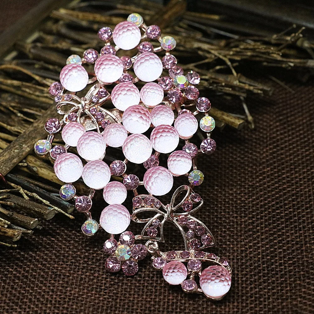 8 видов цветов крупные Броши для женщин со стразами букет Свадебный цвета