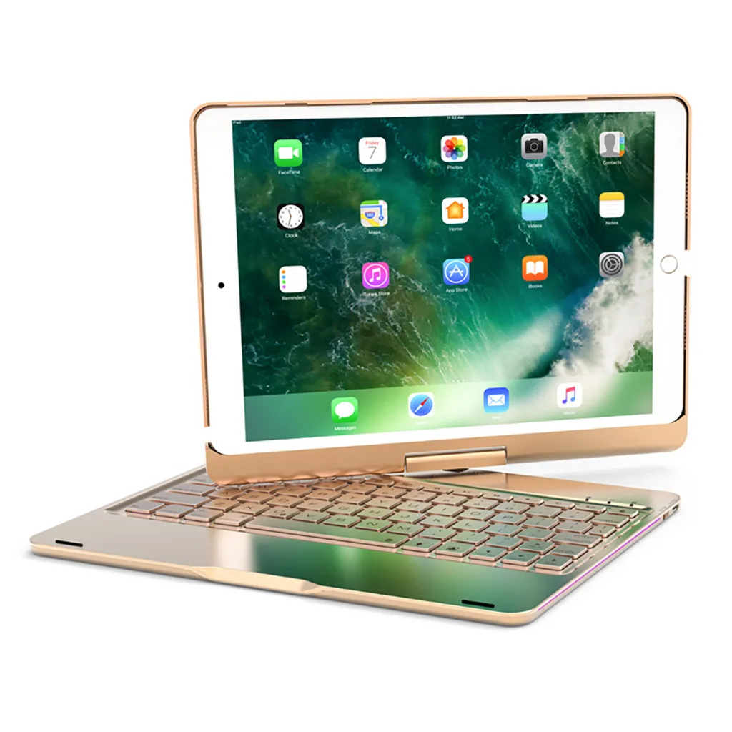 Топ Флип-клавиатура для iPad Air/Pro 10,5 чехол 360 ° Bluetooth Подсветка клавиатура чехол для iPad Air/Pro 10,5 Чехол# D2