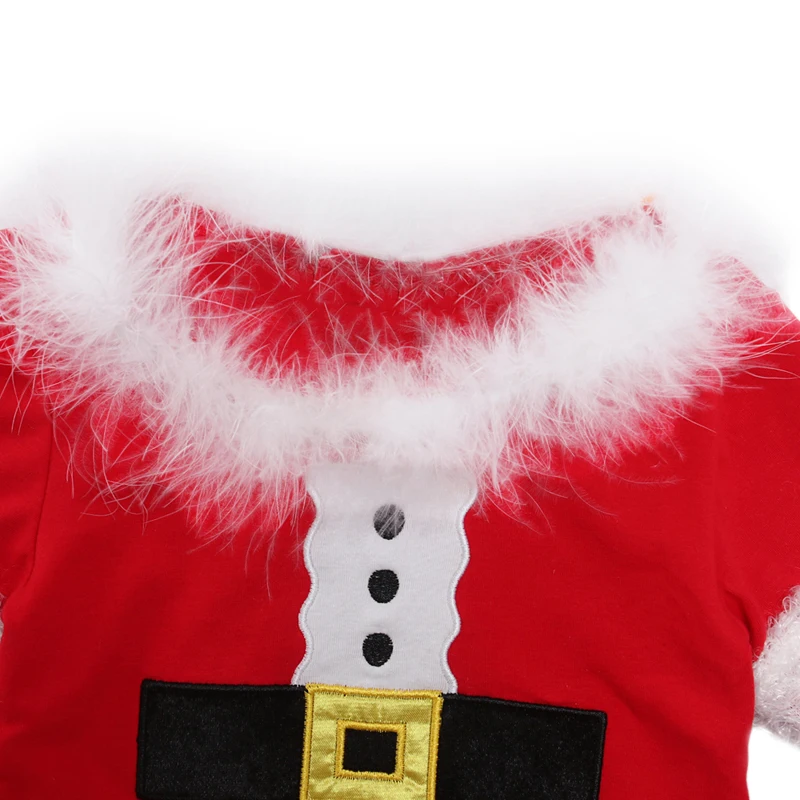 Christmas Costume For Kids Girls Set Santa Claus Gift Boutique Clothing Short Sleeved Tops+TUTU Skirt Suit Outfit 1-5 Years | Детская