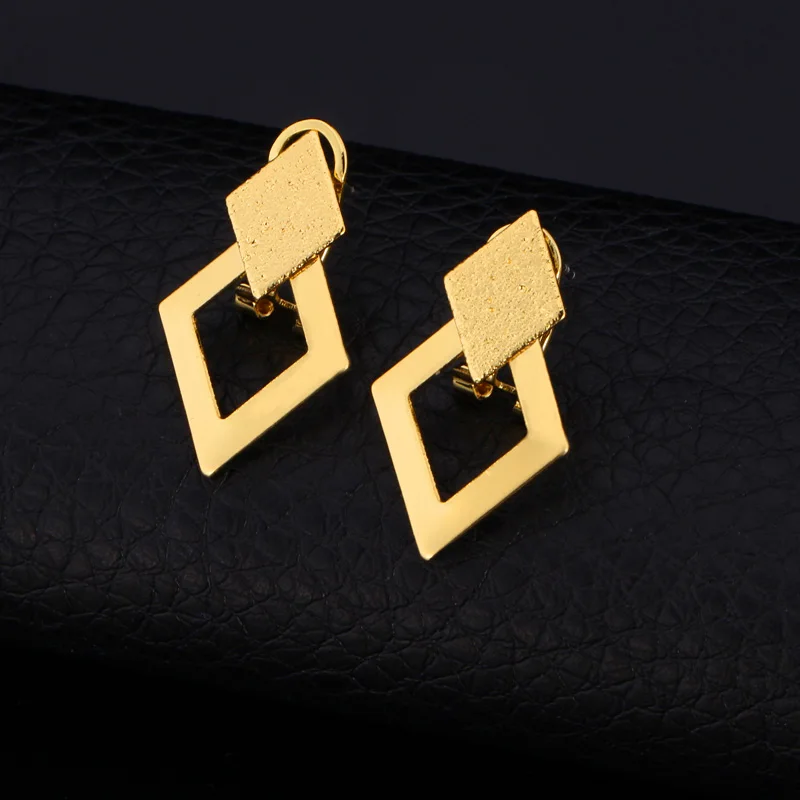 U7 Ромб Серьги Африканские Ювелирные Изделия Золото/Серебро Цвет Этнические