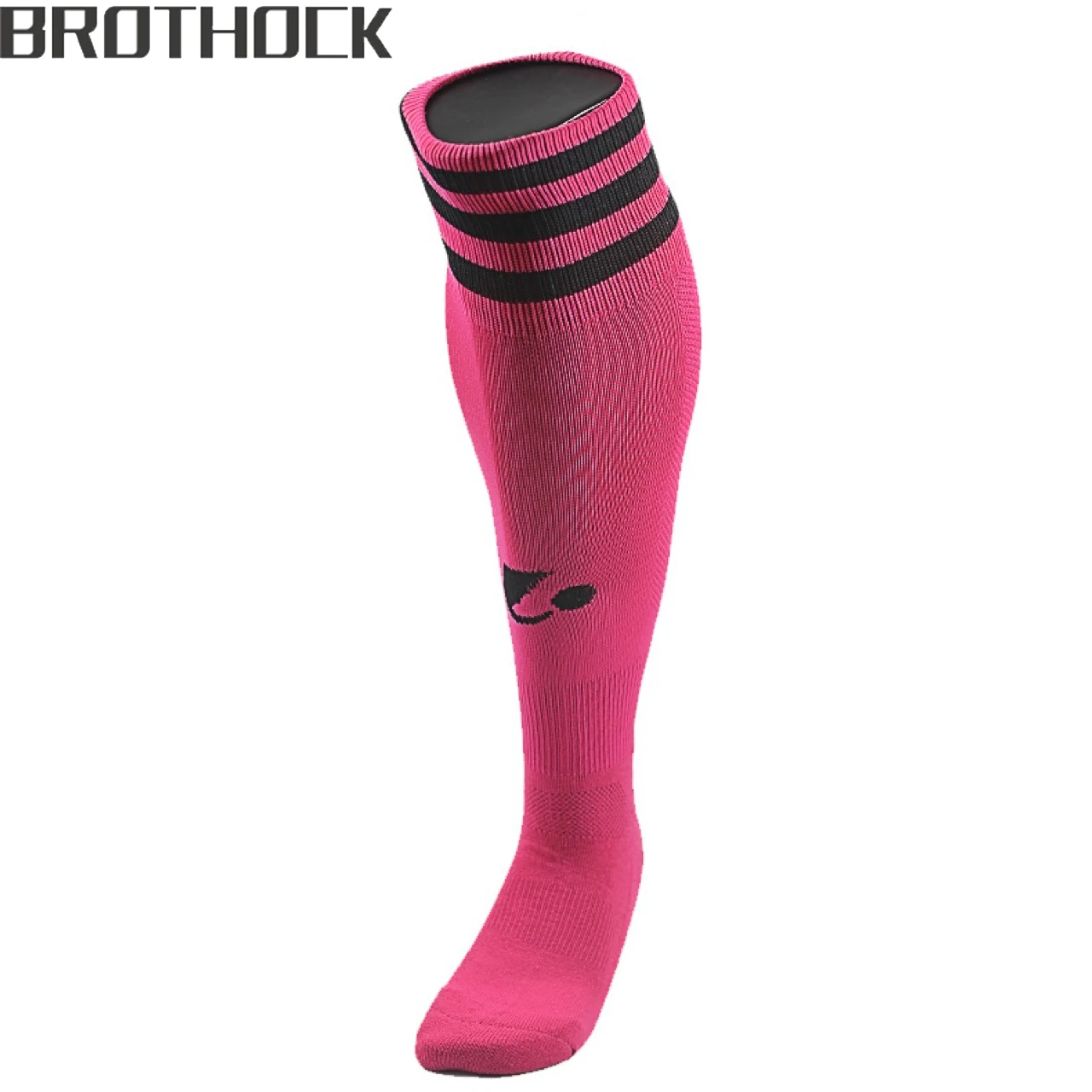 Футбольные носки brotock, длинные хлопковые нейлоновые быстросохнущие носки, полосатые толстые новые нескользящие спортивные носки, носки для мужчин