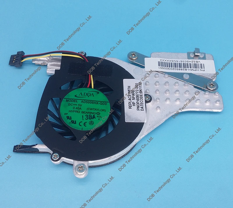 Laptop CPU Cooling Fan for HP COMPAQ MINI CQ10 Mini 110-3000 HSTNN-Q46C 608772-001 AD5005HX-QD3 3 PIN FAN heatsink | Компьютеры и офис