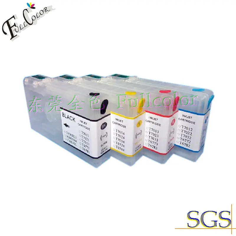 Free shipping 20pcs a lot  refilable ink cartridge with ARC chip for epson T7011-4 inkjet cartridge