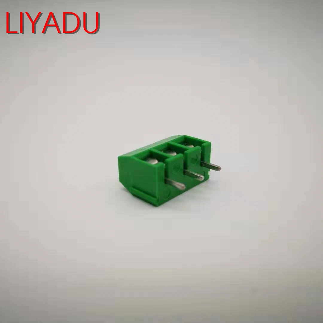 100 шт./лот KF301-3P Сращивание, винтовой Тип PCB расстояние 5,0 соединительные клеммы, терминал синий/зеленый/черный kf301
