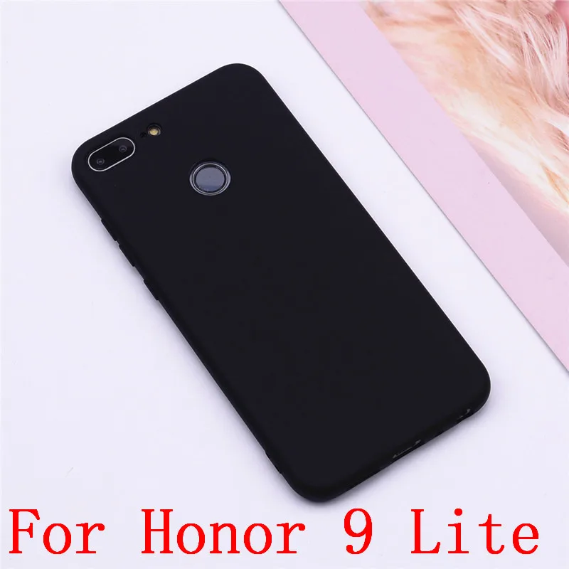 Black Чехол для Honor 9 Lite из мягкого ТПУ для Huawei Honor 9/Honor 9 Lite, чехол, бампер, силиконовый чехол для Huawei Honor 9 Lite, чехол - Цвет: Black