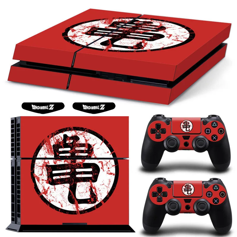 ARRKEO Dragon Ball Супер Сон Гоку виниловая Обложка Наклейка PS4 кожа для sony playstation 4 консоль и 2 контроллера Защитная Наклейка - Цвет: Розовый