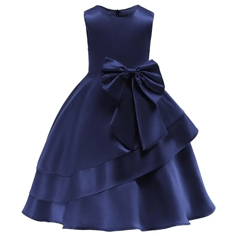 Navy Blue Г.; высококачественное зимнее платье для маленьких девочек; свадебное платье; карнавальный костюм; Детские платья для девочек; Рождественская одежда; платье принцессы - Цвет: Navy Blue