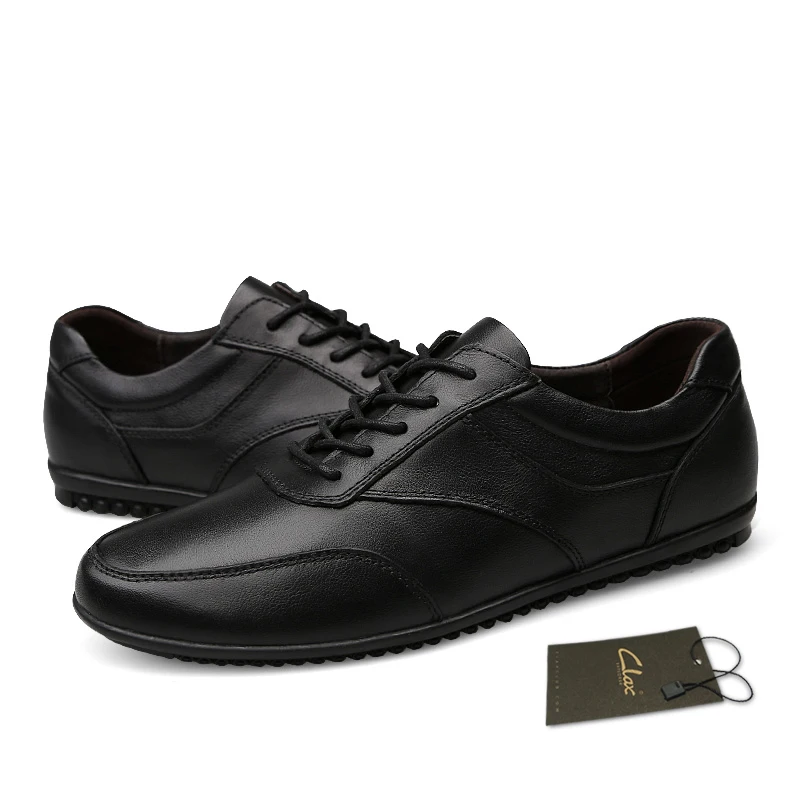 CLAX мужская кожаная обувь из натуральной кожи Осенняя для мужчин 2017 дизайнерские