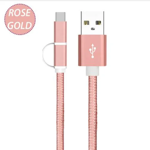 Короткий кабель micro usb type c 25 см 2 в 1 для samsung galaxy s10 s9 s8 s7 J5 J7 A3 A5 A7 A8 A9 2017 2018