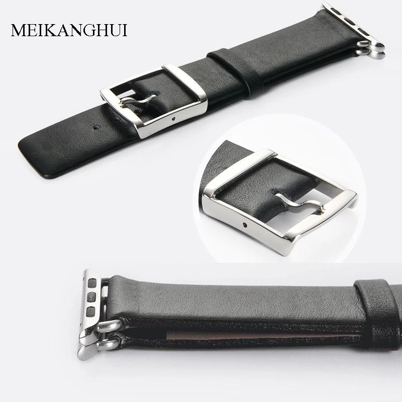Ремешок для часов MEIKANGHUI из натуральной кожи Подходит всех Apple Watch серии 38 мм 42 iwatch