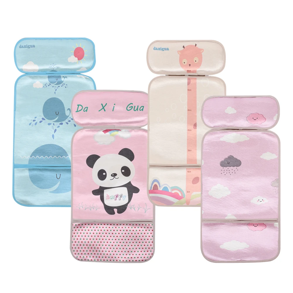 Дышащий коврик для детской коляски шелковая подушка с рисунком животных из